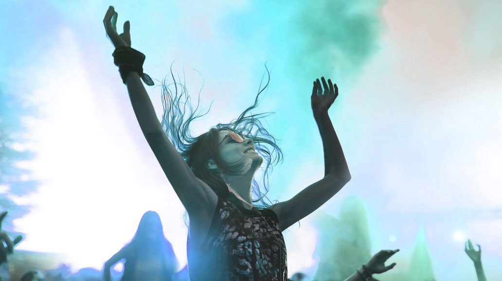 woman in a concert