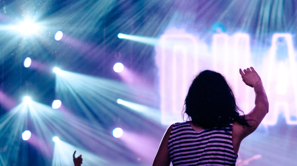 woman in a concert